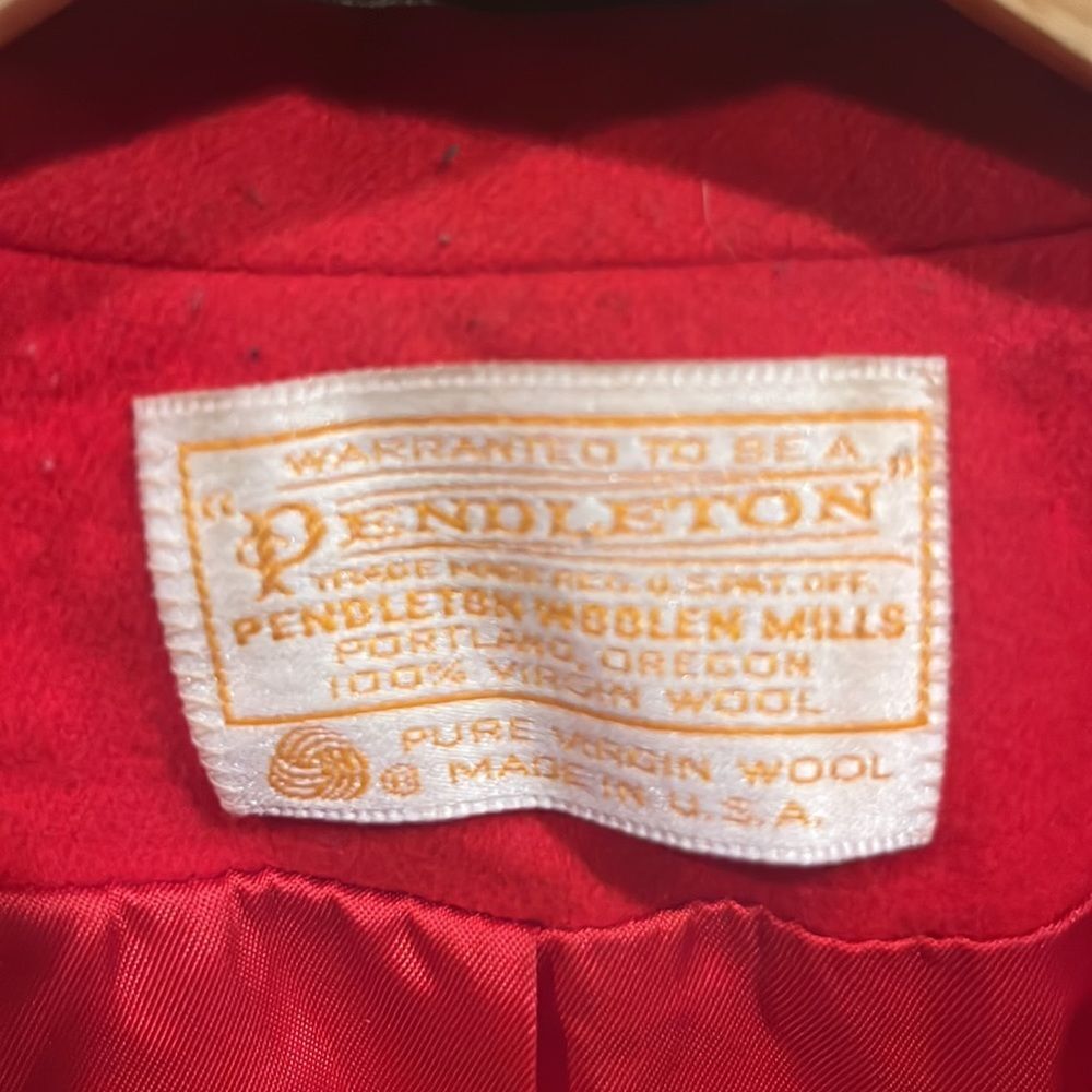 Vintage Pendleton Red Wool Two Button Blazer Jack… - image 7